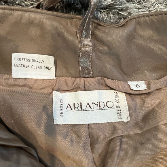 Vintage Arlando Motorcycle Dress Pant High Rise Leather Pant - Picture 3 of 11
